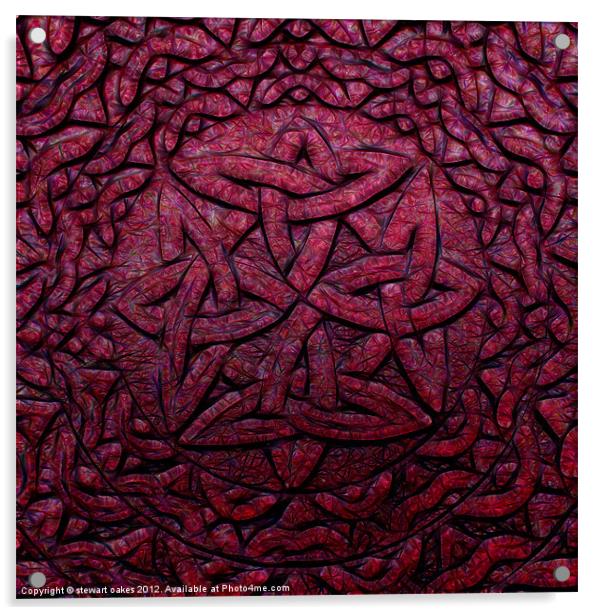 Celtic designs and patterns 30 Acrylic by stewart oakes