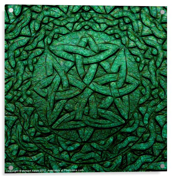 Celtic designs and patterns 31 Acrylic by stewart oakes