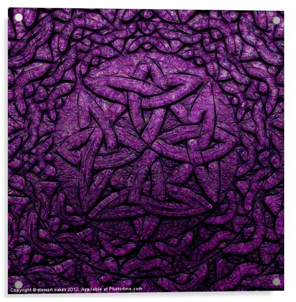 Celtic designs and patterns 32 Acrylic by stewart oakes