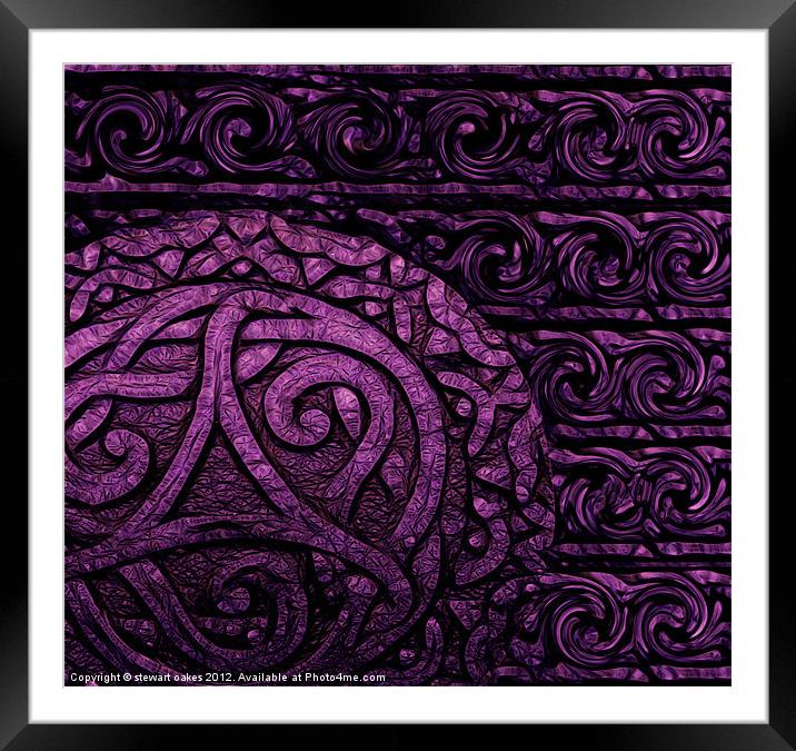 Celtic designs and patterns 33 Framed Mounted Print by stewart oakes