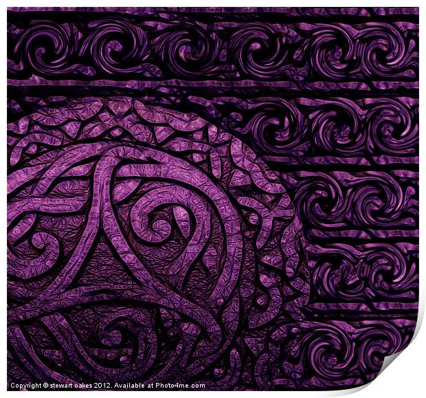 Celtic designs and patterns 33 Print by stewart oakes