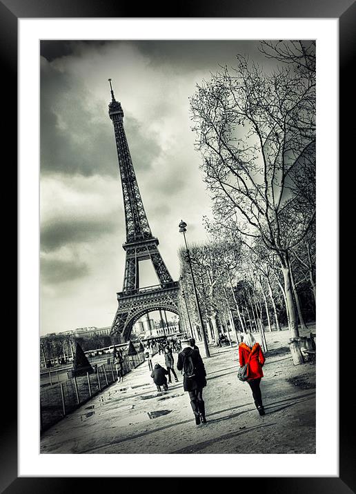 La Fille en Rouge Framed Mounted Print by Toon Photography