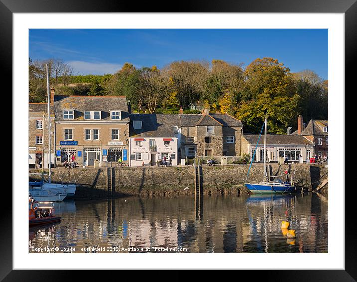 The inner harbour at Padstow, Cornwall Framed Mounted Print by Louise Heusinkveld