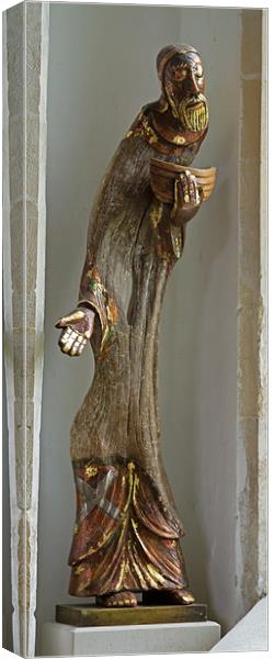 Saint Andrew Wooden Sculpture Canvas Print by Bill Simpson