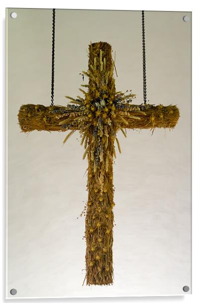 Harvest Festival Cross Acrylic by Bill Simpson