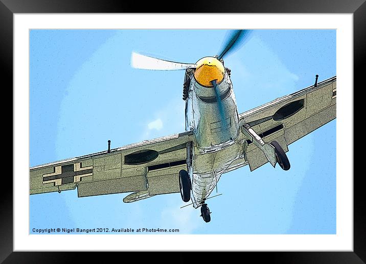 Hispano HA-1112-M1L Buchon Framed Mounted Print by Nigel Bangert