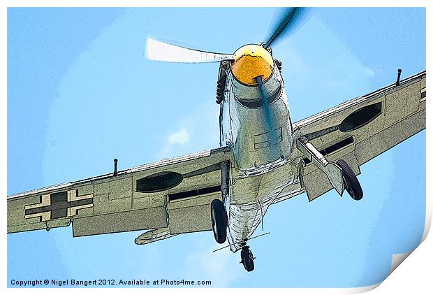 Hispano HA-1112-M1L Buchon Print by Nigel Bangert