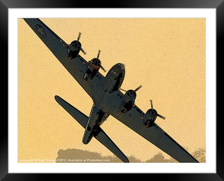 Sally B (Memphis Belle) Framed Mounted Print by Nigel Bangert