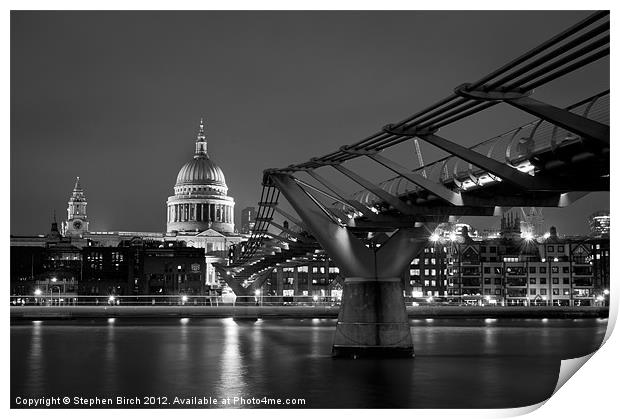 Across the Thames Print by Stephen Birch