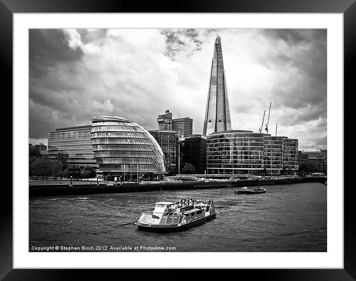 City Hall and More London Framed Mounted Print by Stephen Birch
