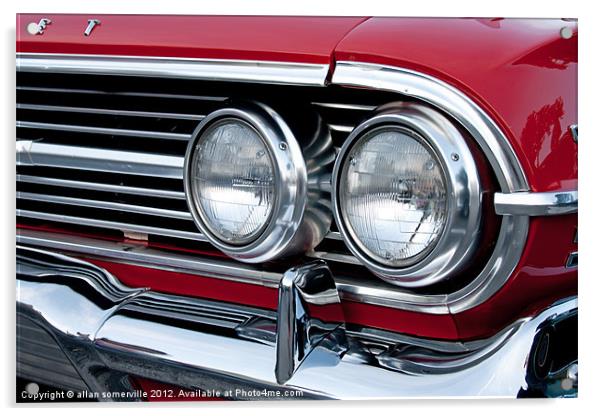 1960s chevrolet impala Acrylic by allan somerville