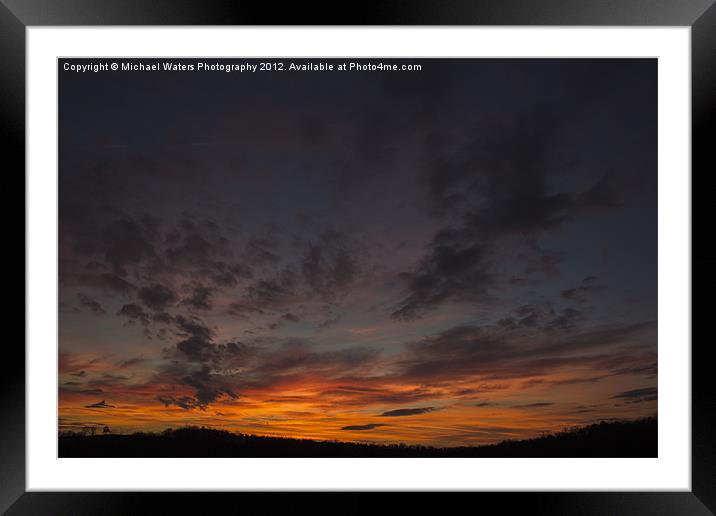 North Georgia Sunset Framed Mounted Print by Michael Waters Photography