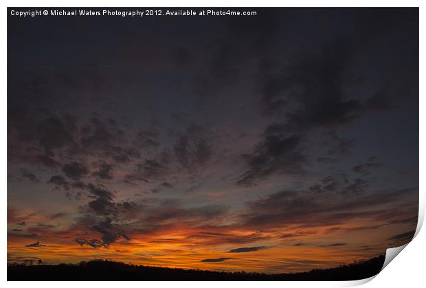 North Georgia Sunset Print by Michael Waters Photography