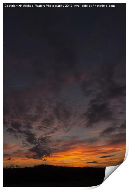 Jasper Sunset Print by Michael Waters Photography