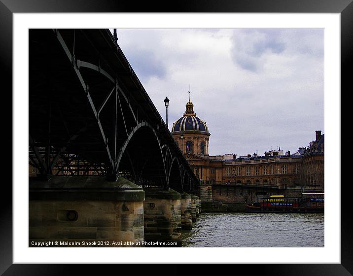 Bridge over the River Seine Framed Mounted Print by Malcolm Snook