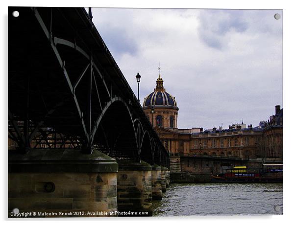Bridge over the River Seine Acrylic by Malcolm Snook