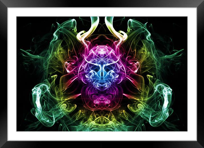 Smoke Warrior Framed Mounted Print by Steve Purnell