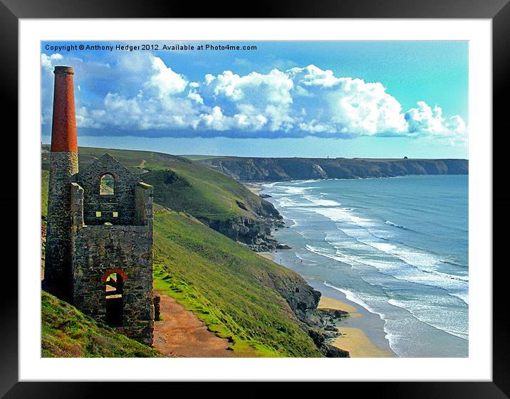 Wheal Coates Mine Framed Mounted Print by Anthony Hedger
