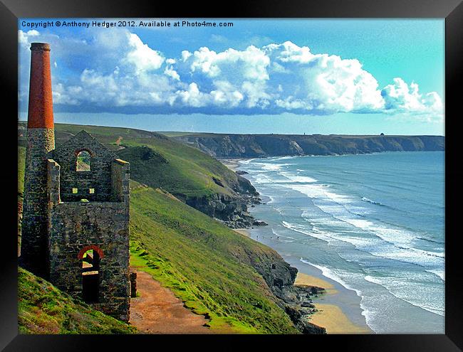 Wheal Coates Mine Framed Print by Anthony Hedger