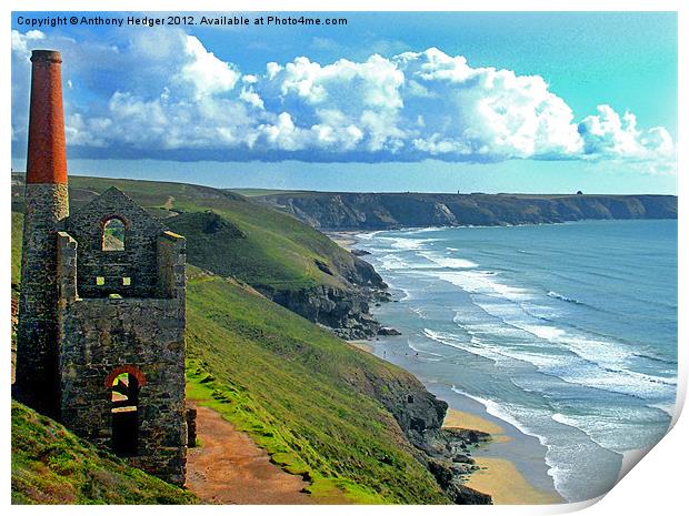 Wheal Coates Mine Print by Anthony Hedger
