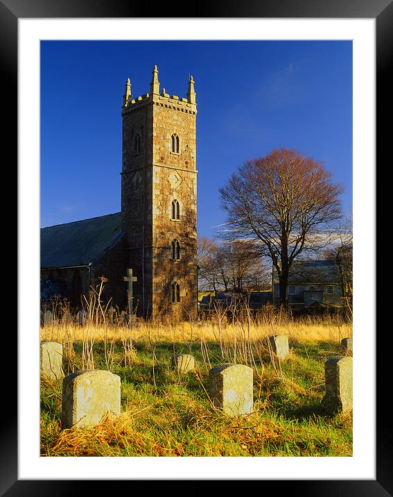 St Michael & All Angels Church, Princetown Framed Mounted Print by Darren Galpin