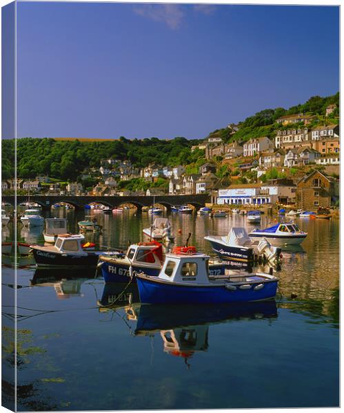 West Looe,River & Boats Canvas Print by Darren Galpin