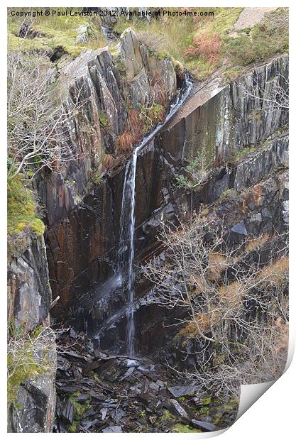  Walna Scar Waterfall Print by Paul Leviston