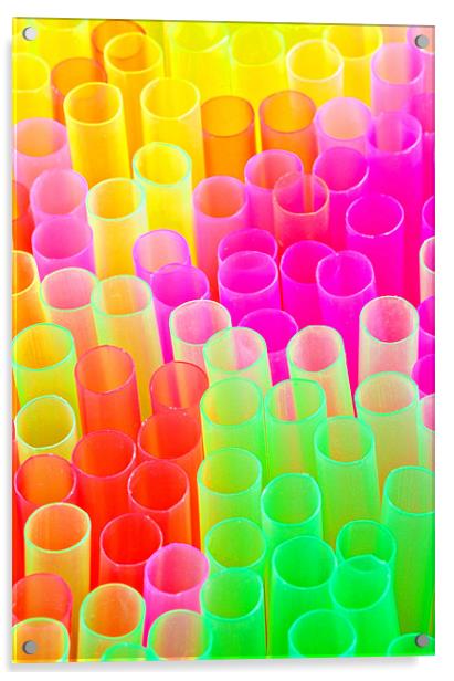 abstract drinking straws #2 Acrylic by meirion matthias