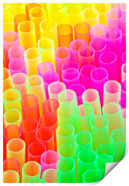abstract drinking straws #2 Print by meirion matthias