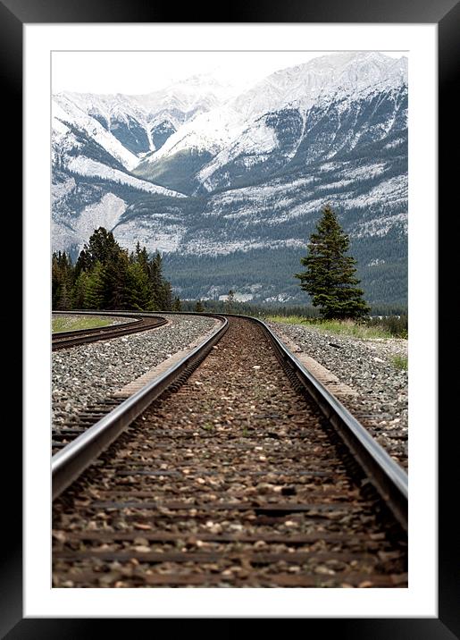 Tracks Framed Mounted Print by Chris Hill