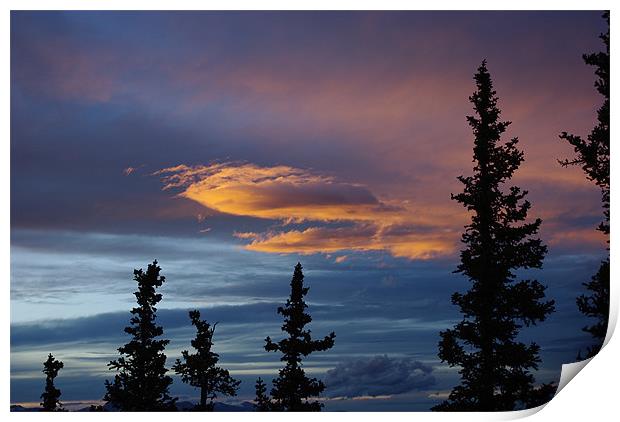 Evening Clouds, Rocky Mountains, Colorado Print by Claudio Del Luongo