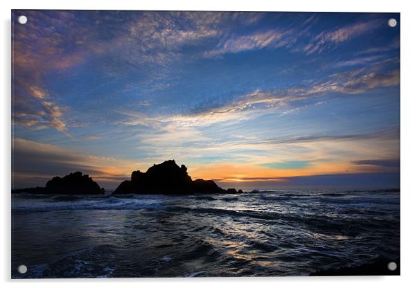 Big Sur sunset Acrylic by David Hare
