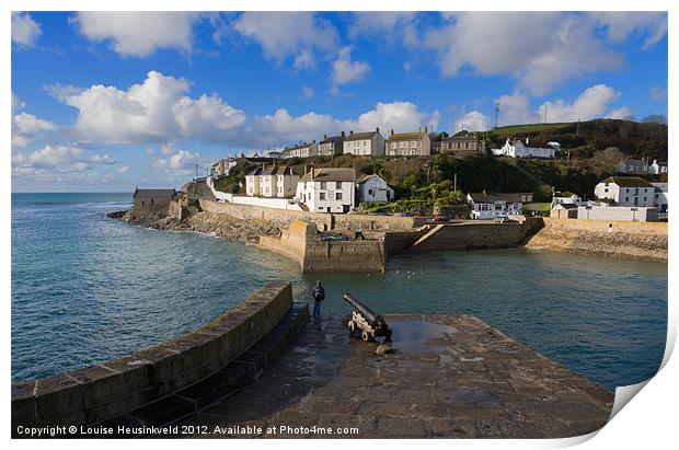 The outer harbour, Porthleven, Cornwall Print by Louise Heusinkveld