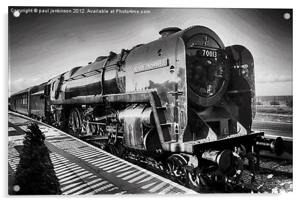 Oliver Cromwell Locomotive Acrylic by paul jenkinson