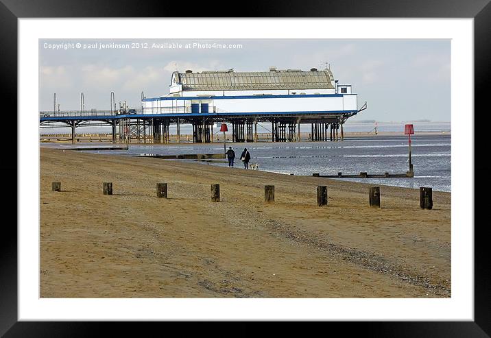Cleethorpes Beach Pier Framed Mounted Print by paul jenkinson