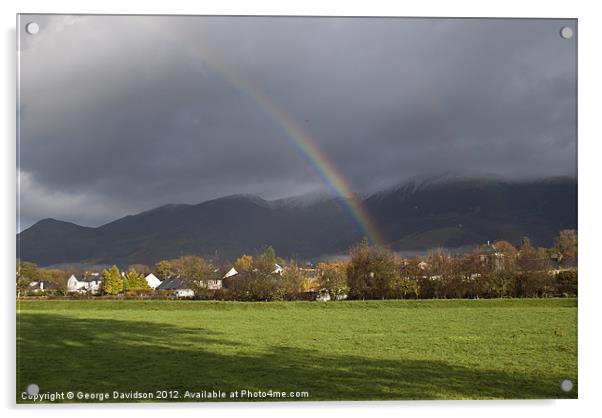 Rainbow in Keswick Acrylic by George Davidson