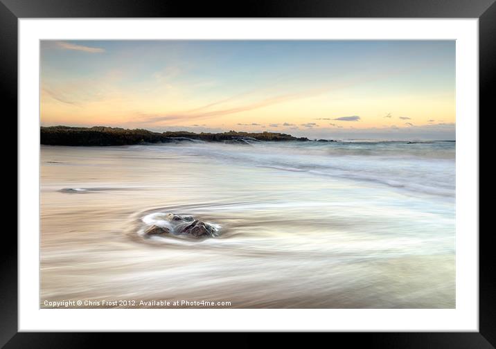 At the Foot of Bamburgh Castle Framed Mounted Print by Chris Frost