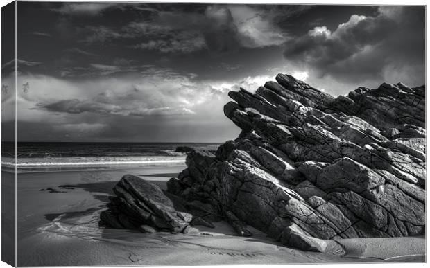 Silvery Rocks Canvas Print by Tracey Whitefoot