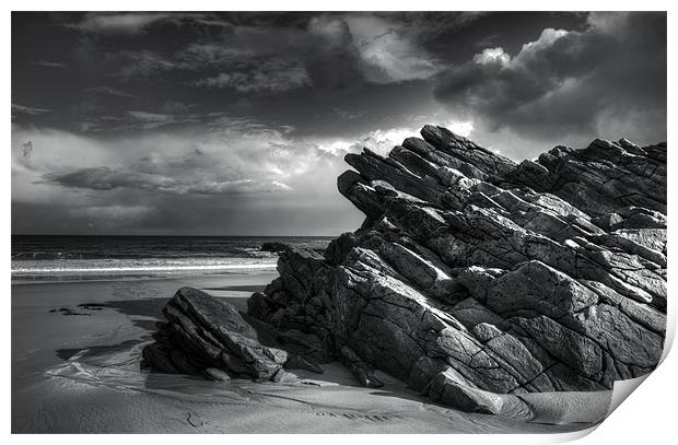 Silvery Rocks Print by Tracey Whitefoot