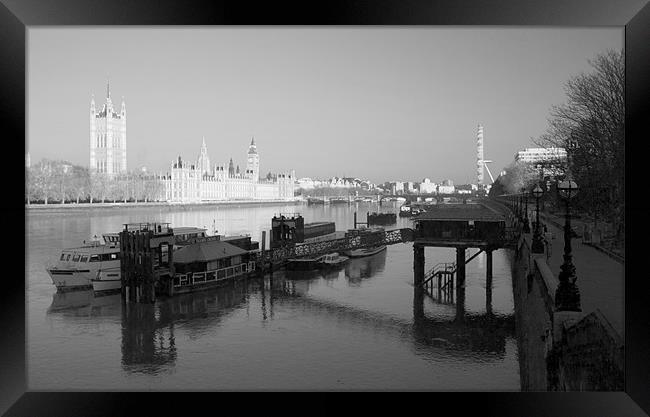 Lamberth Bridge View London Framed Print by Clive Eariss