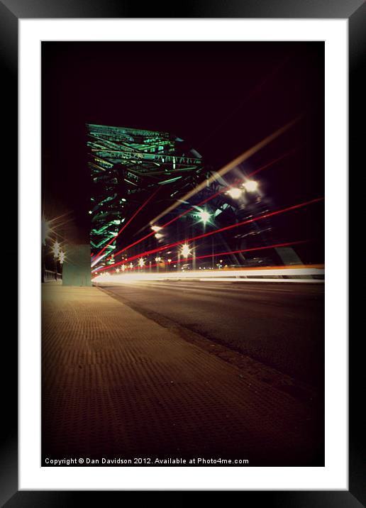 Speed of Light Tyne Bridge Framed Mounted Print by Dan Davidson