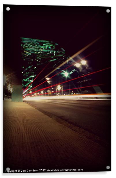 Speed of Light Tyne Bridge Acrylic by Dan Davidson
