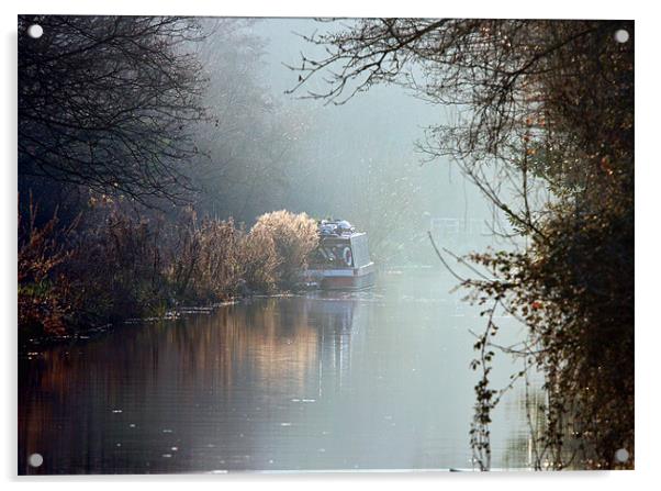 Kennet and Avon Canal Acrylic by Tony Bates