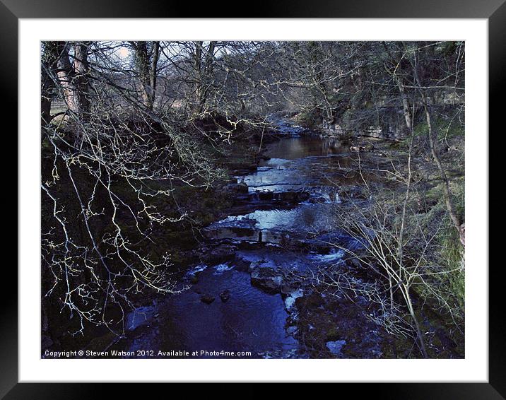 The River Nidd Framed Mounted Print by Steven Watson