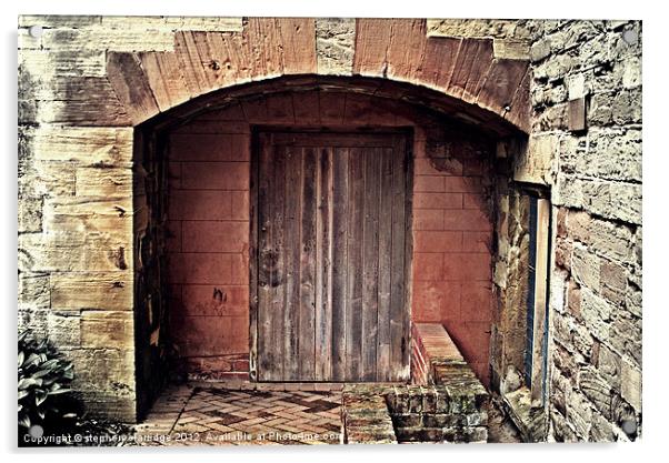Old abby door Acrylic by stephen clarridge
