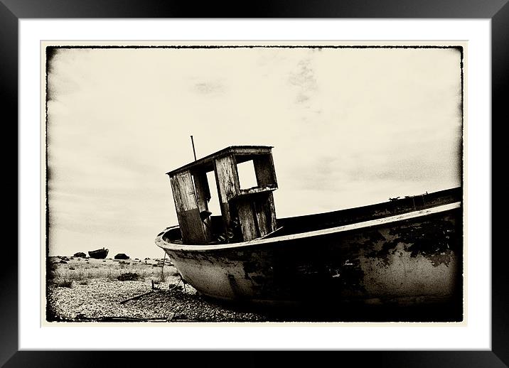Old Boat in Dungeness Framed Mounted Print by Sophie Martin-Castex