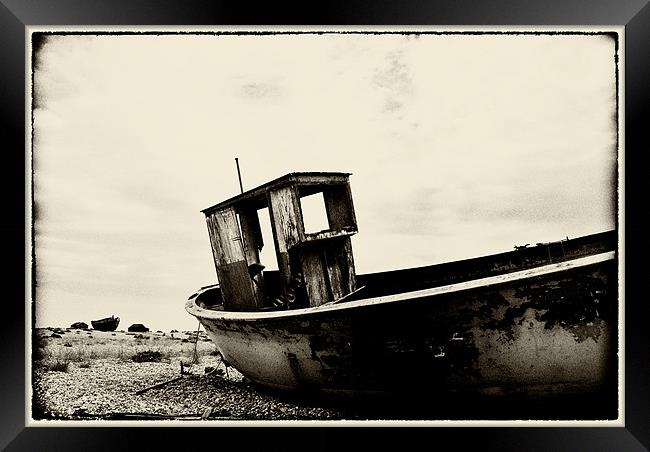 Old Boat in Dungeness Framed Print by Sophie Martin-Castex