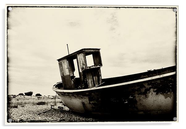 Old Boat in Dungeness Acrylic by Sophie Martin-Castex