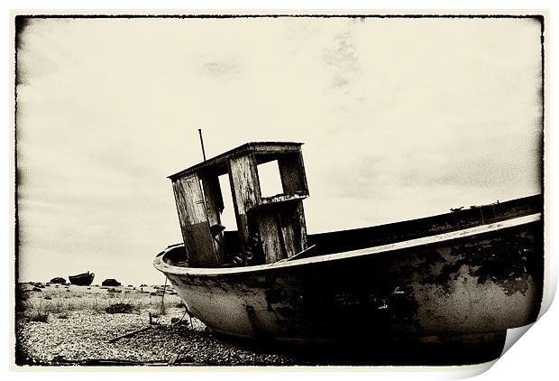 Old Boat in Dungeness Print by Sophie Martin-Castex