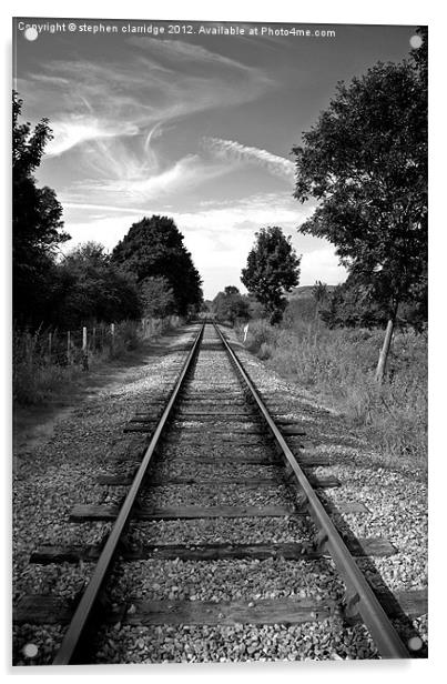 The train line Acrylic by stephen clarridge